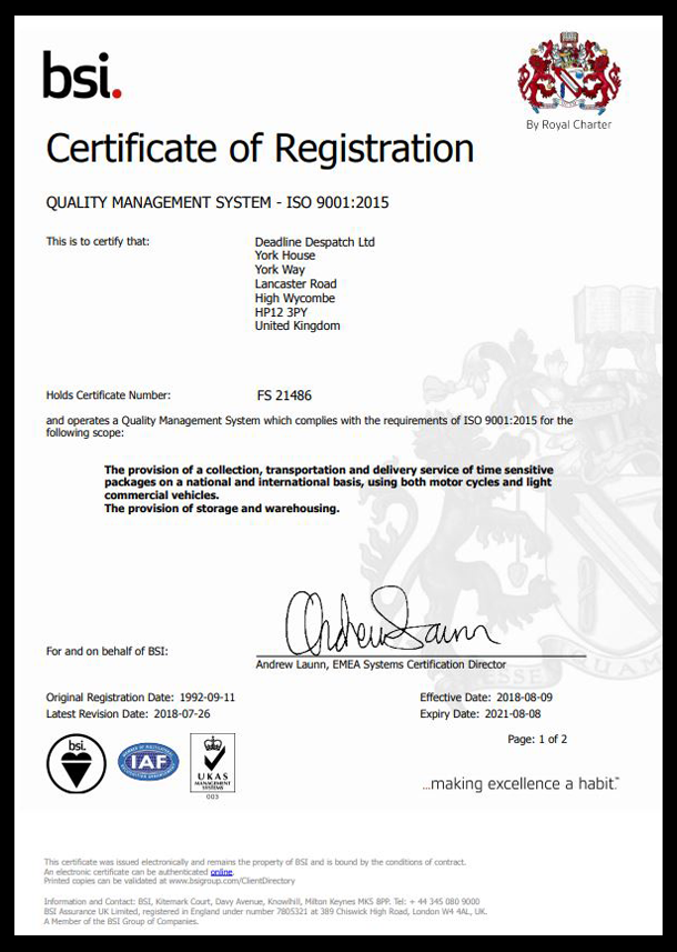 Our Accreditations | BSI 9001 & Carbon Neutral Certified